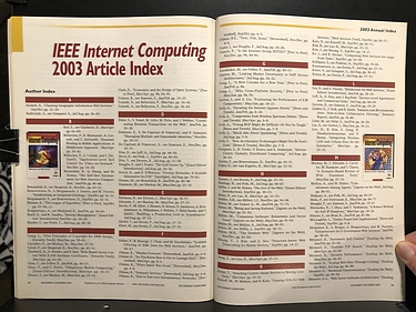 IEEE Internet Computing - November/December, 2003