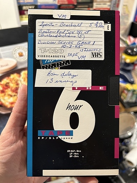 Toledo - Tape V-M - #0957 - Baseball Red Sox at Indians Division Series Game 1, 13 innings!  (Oct 3, 1995)