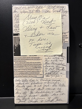 Tuscon - Tape 0019 - #1214 - West Wing, April 26, 2000 (huge notes!)